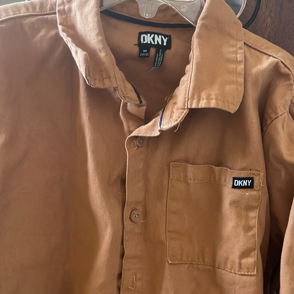 DKNY Boys' Shirt - Classic Fit Woven Long Sleeve Button Down Shirt - Picture 5 of 7